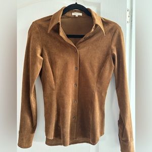 Babaton Vegan Suede Blouse